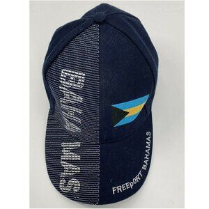Bahamas FreePort Adjustable Multicolor Blue Yellow Black Hat One Size OS